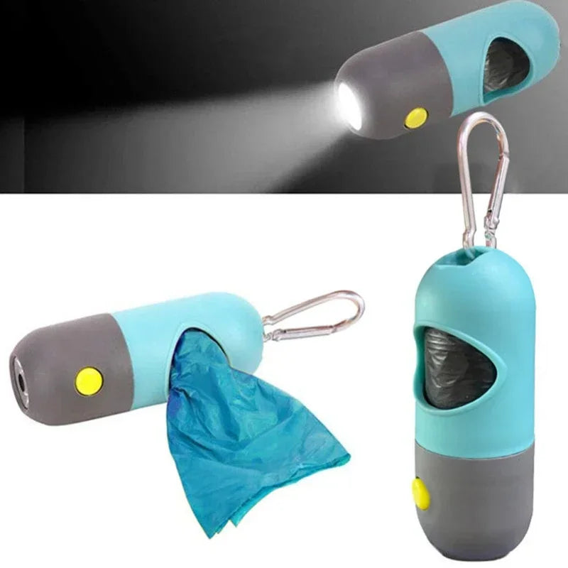 Dispensador de Bolsas con Linterna – Ideal para Paseos Nocturnos