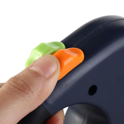 Correa Retráctil Doble Antienredos 3m + Linterna