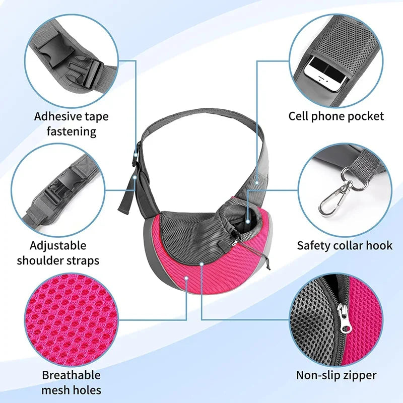 Bolsa Sling Portabebés para Mascotas – Paseos Cómodos y Seguros