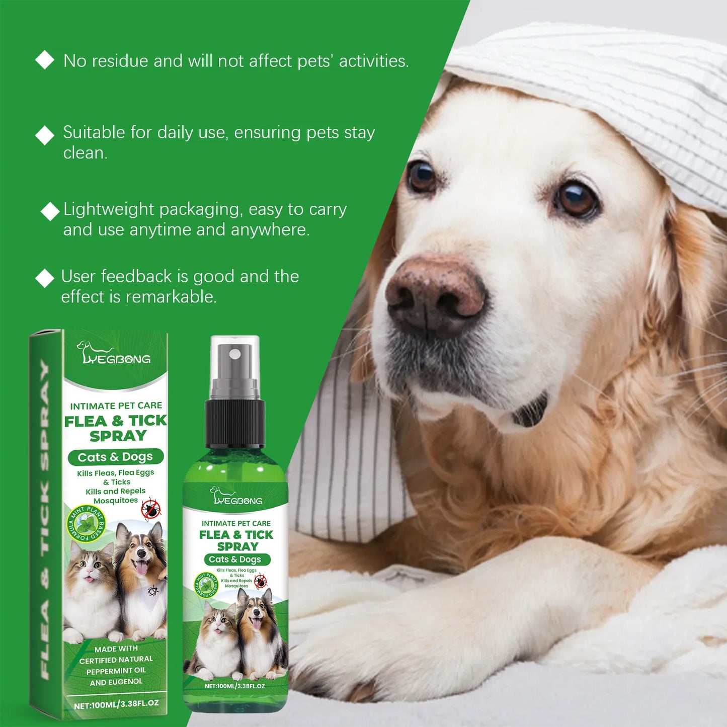 Spray Antipulgas Natural para Perros y Gatos
