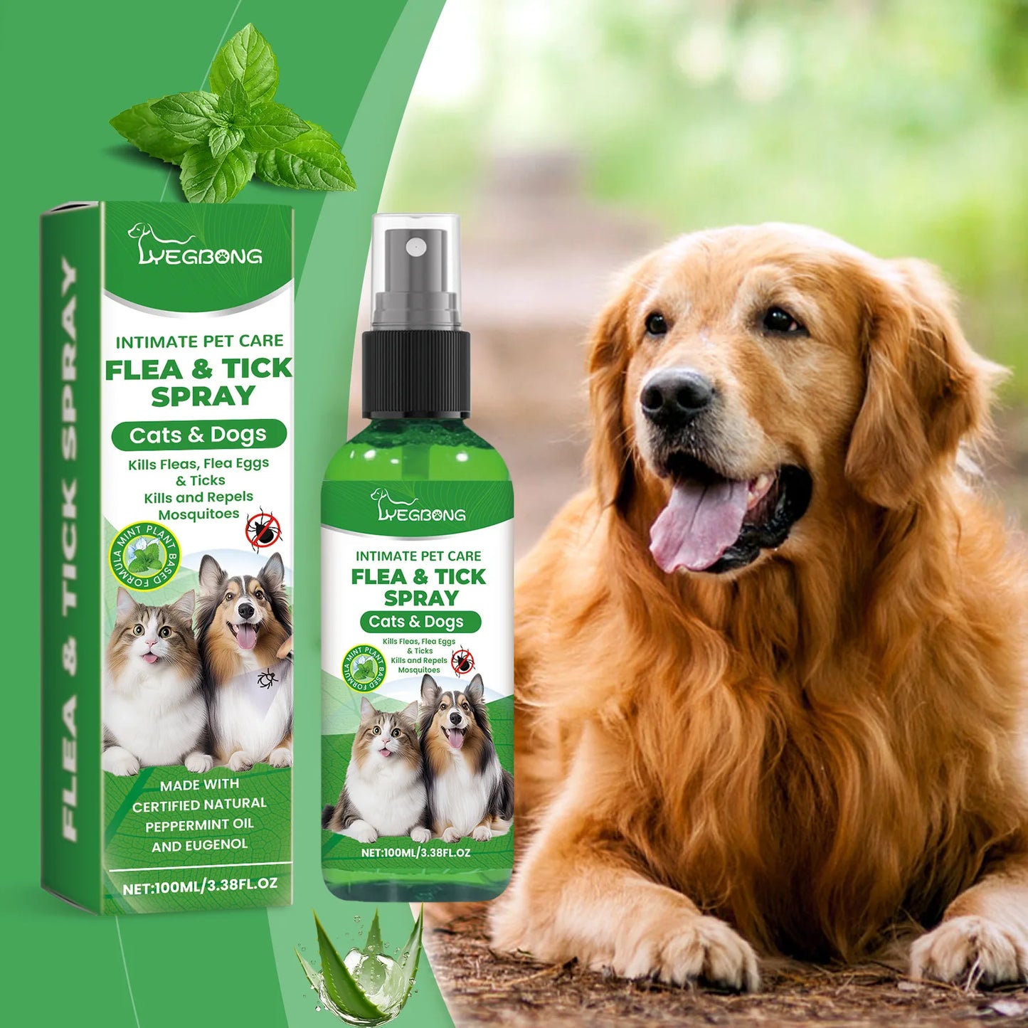 Spray Antipulgas Natural para Perros y Gatos