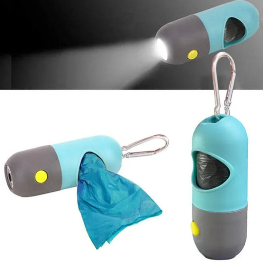 Dispensador de Bolsas con Linterna – Ideal para Paseos Nocturnos